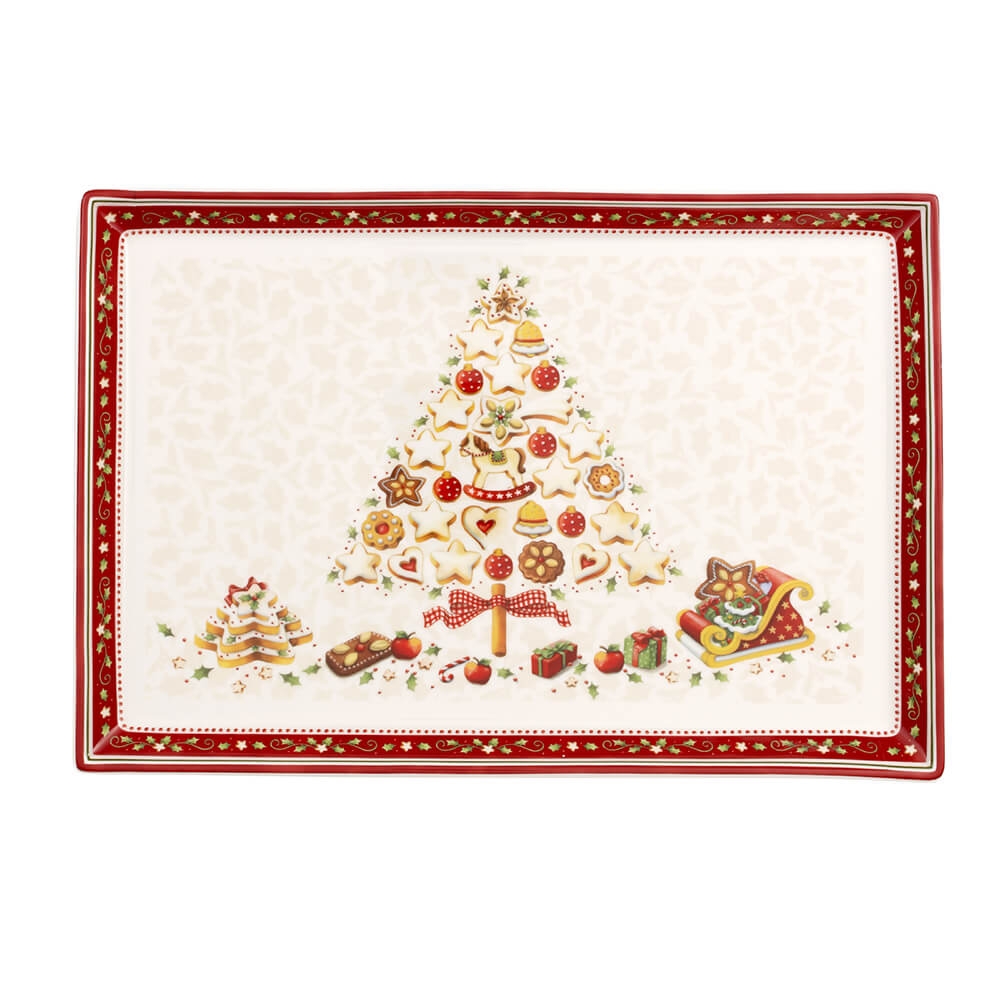 Villeroy & Boch 39x27cm Kuchenplatte rechteckig groß Winter Bakery Delight Porzellan