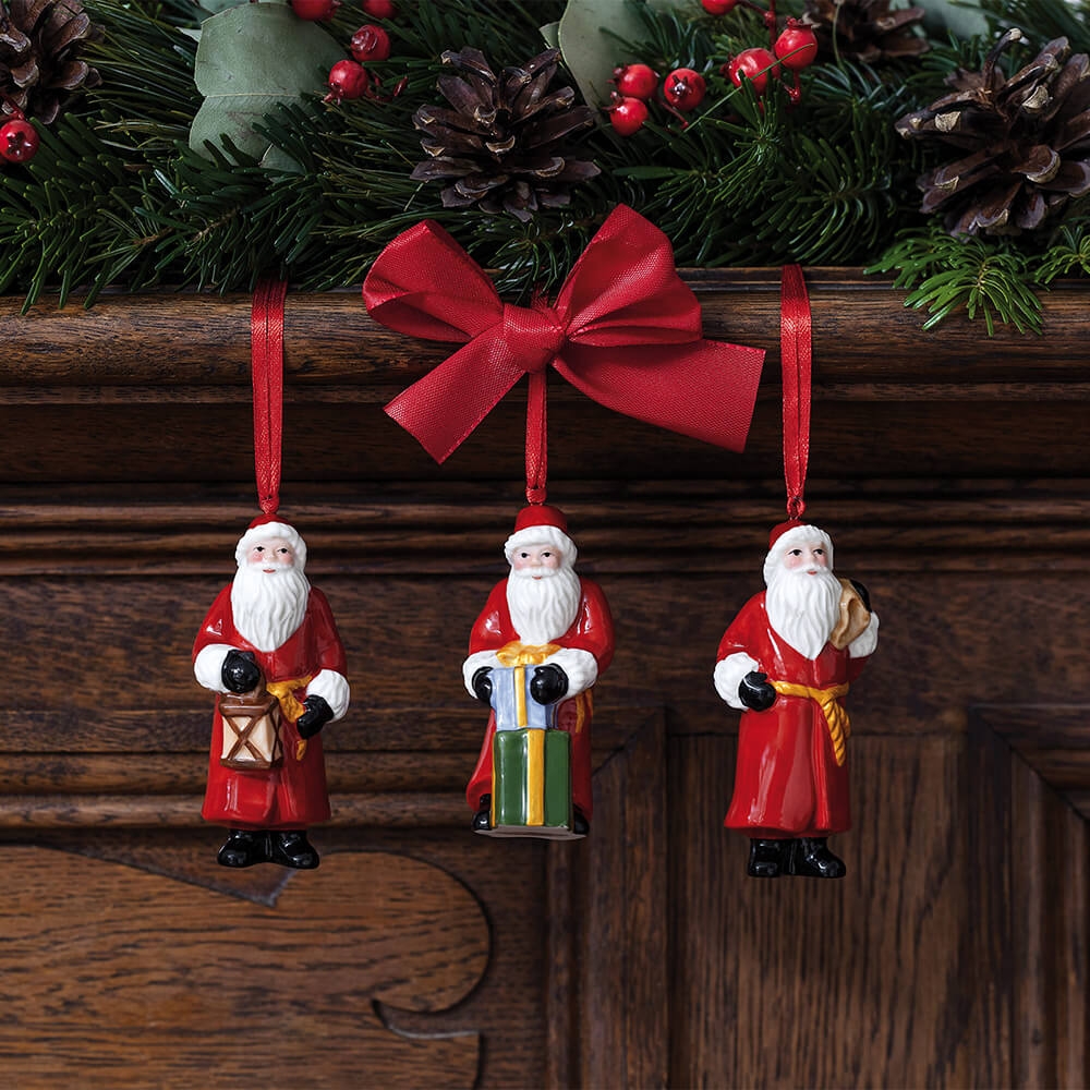 Villeroy & Boch 3-teilige Ornamente Santa Claus Set Nostalgic Ornaments