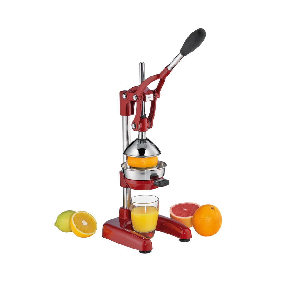 Cilio 43cm Profi Saftpresse Amalfi aus schwerem Metall. Farbe Rot.