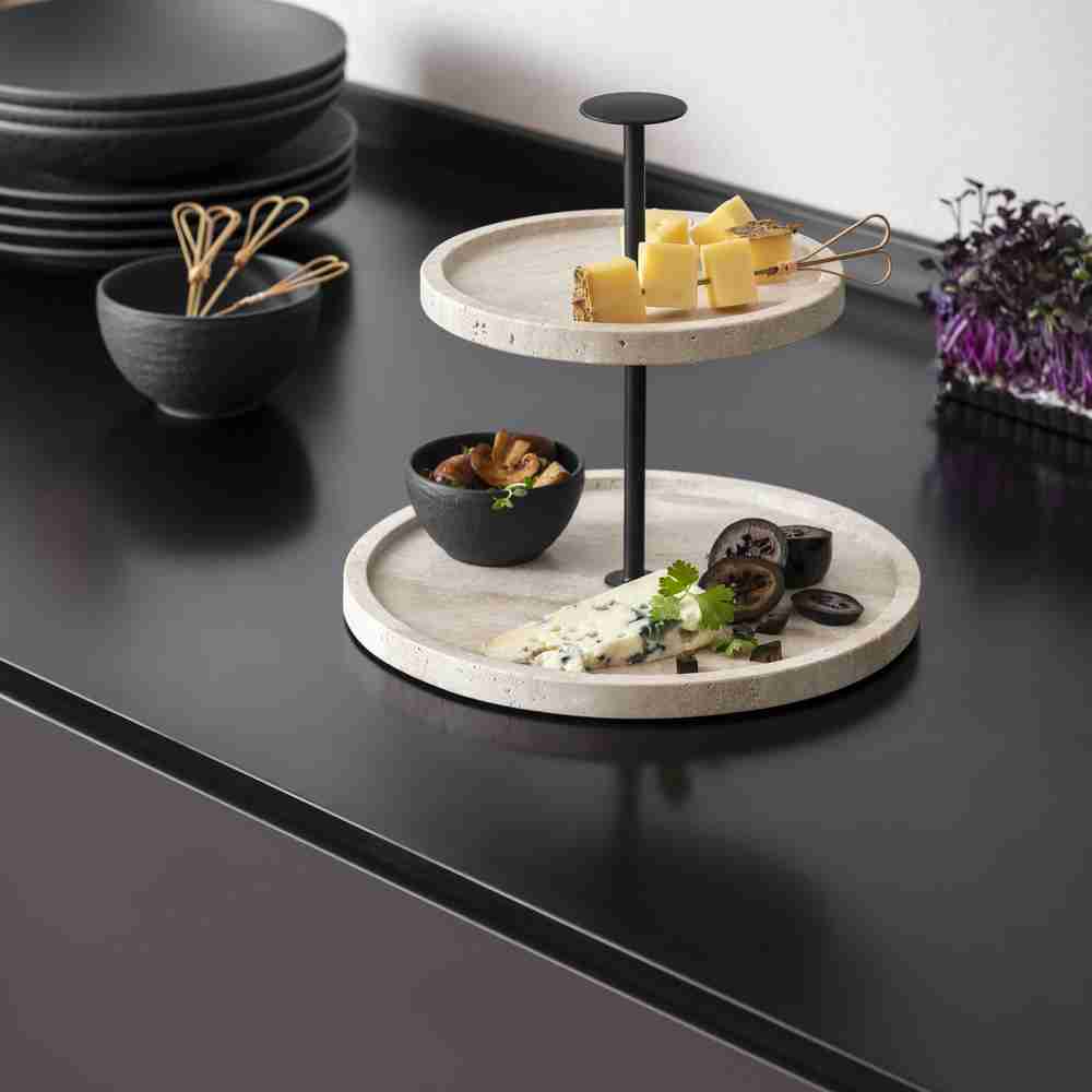 Villeroy & Boch Etagere Manufacture Travertine. Stimmungsbild.
