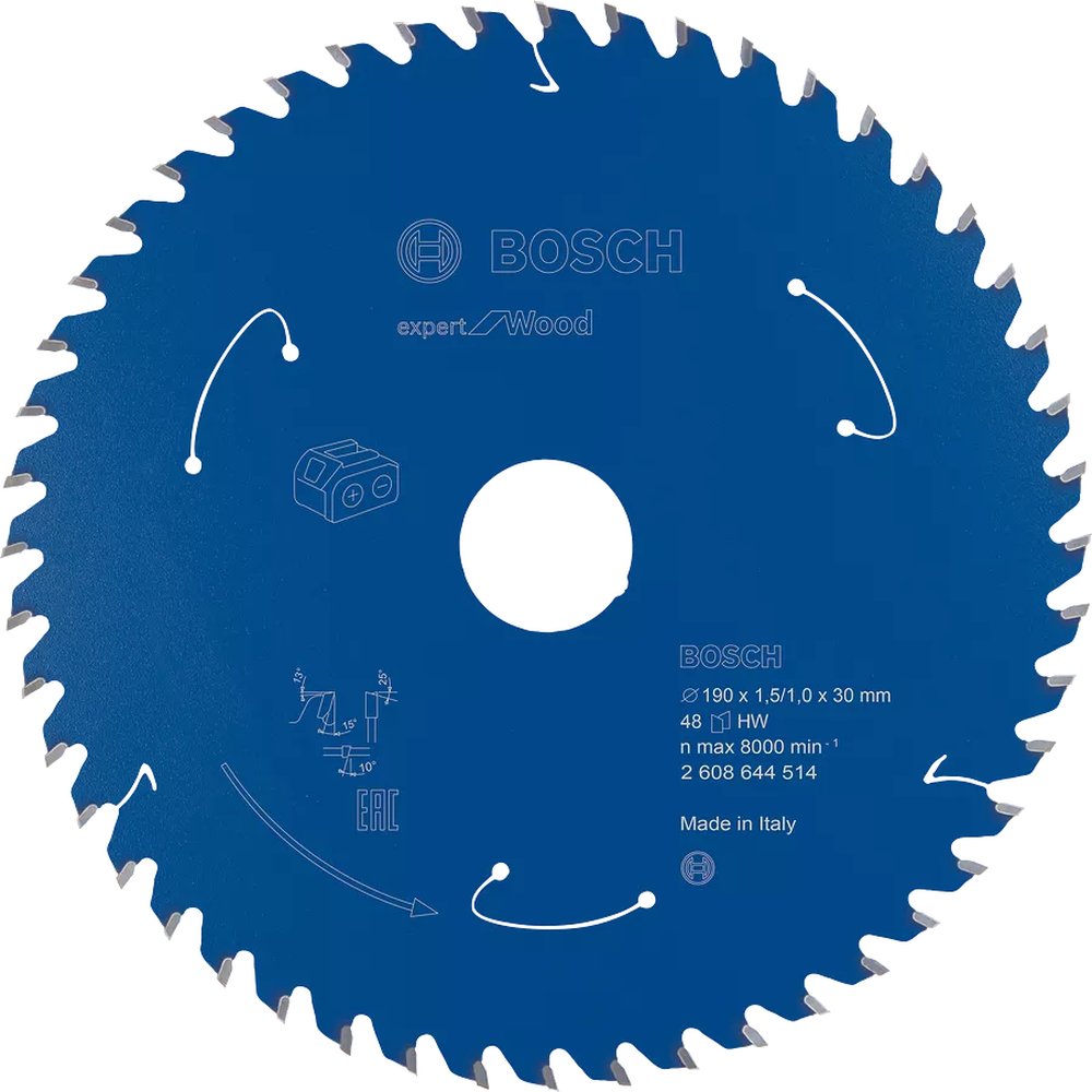 Bosch Kreissägeblatt EX WO H 190x1,5-1x30 48 Zähne