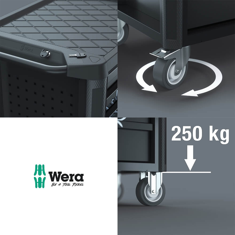 Wera Werkstattwagen Tool-Rebel 78‑teilig. Weitere Details.