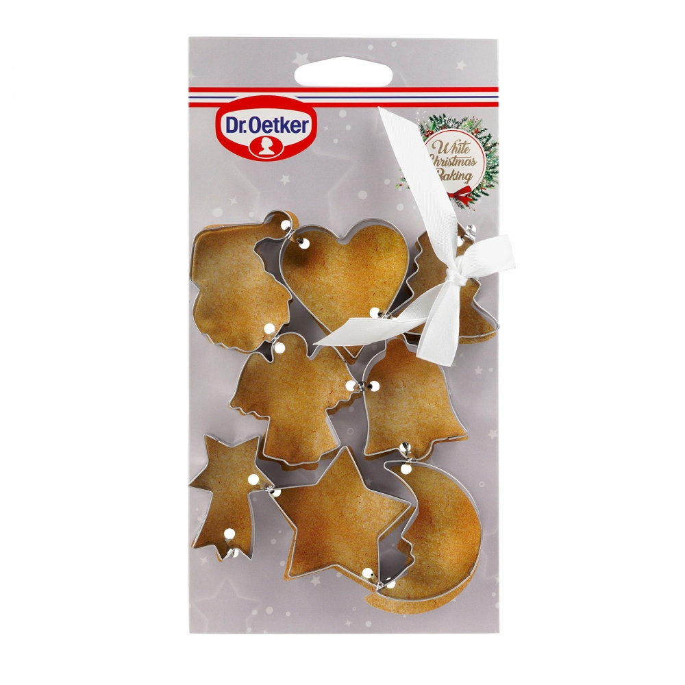 Dr. Oetker 8-teiliges Ausstecher Set Weihnachten rostfreier Edelstahl 1383