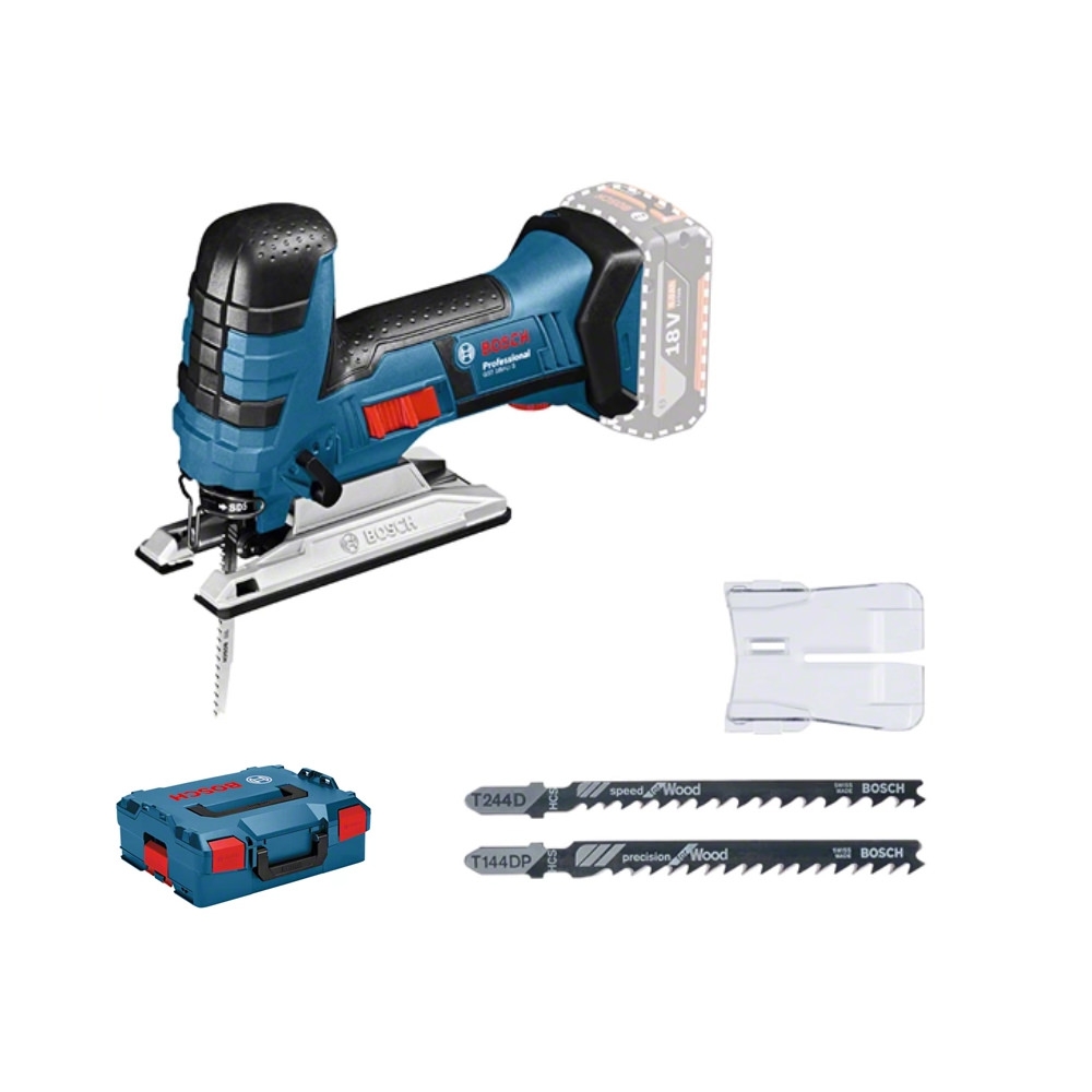 Bosch Akku-Stichsäge GST18V-LI S 18V Sologerät in L-Boxx mit Zubehör