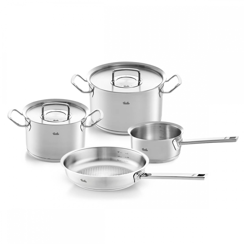 Fissler Topfset 4-teilig Original-Profi Collection mit Metalldeckel. Hauptbild.