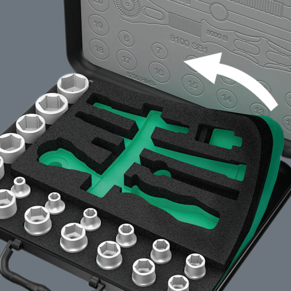 Wera Speed-Knarrensatz 8100 SA 2 Zyklop 42-tlg. Detailbild.
