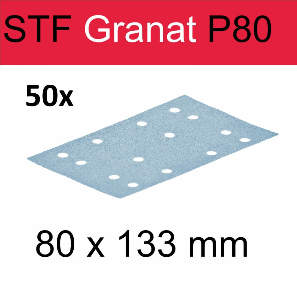 Festool Schleifstreifen Granat STF 80x133 P80 GR/50