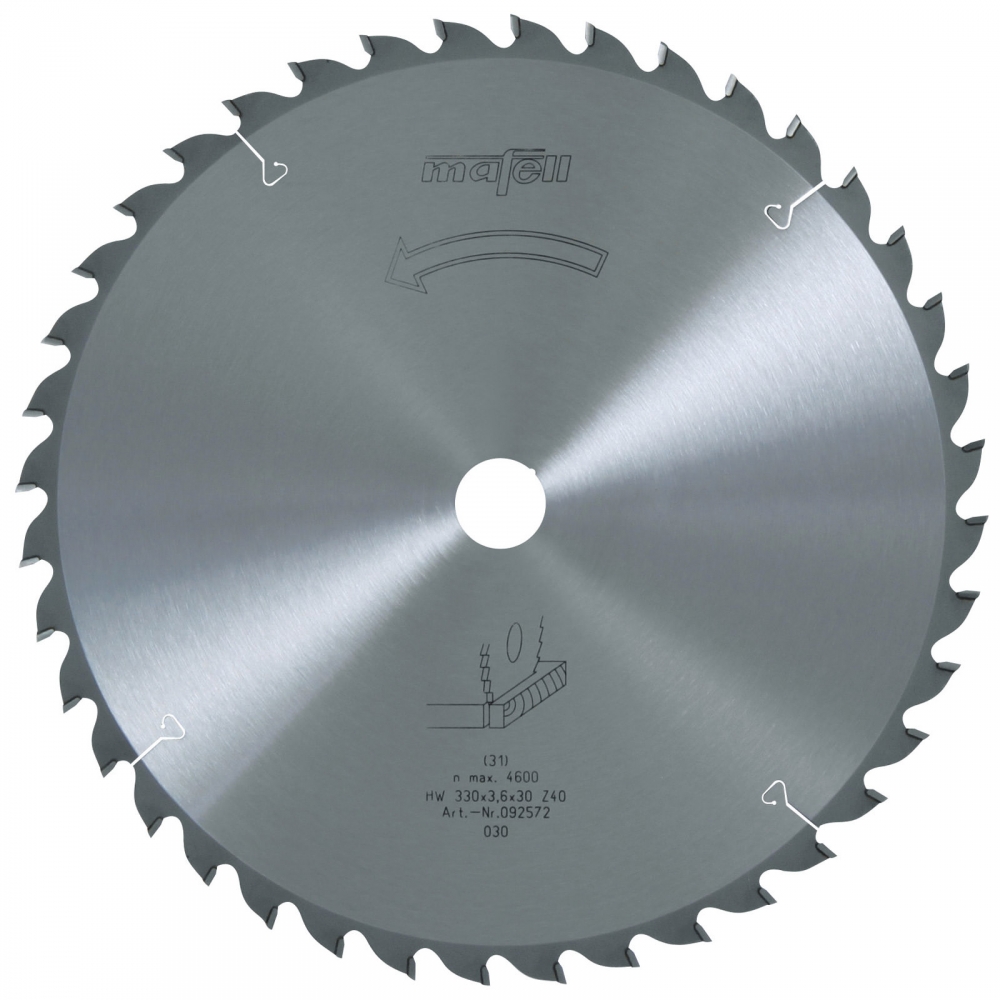 Mafell Sägeblatt-HM 330 x 2,2/3,6 x 30 mm Z 40 WZ für Feinschnitte in Holz 092572