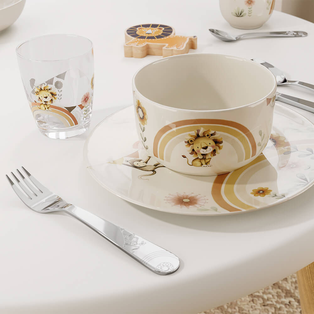 Villeroy & Boch Kinderbesteck Roar like a Lion 4-teilig. Stimmungsbild.