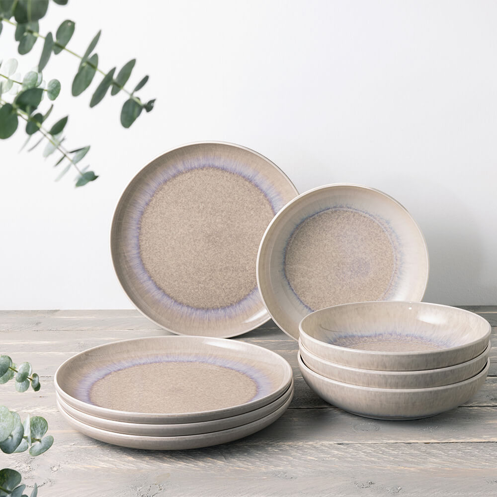 Villeroy & Boch Dinner Set 8-teilig Perlemor Sand . Stimmungsbild. Villeroy & Boch Dinner Set 8-teilig Perlemor Sand . Stimmungsbild.
