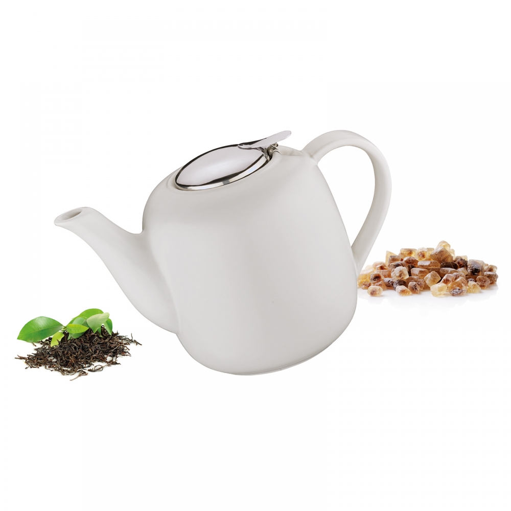 Küchenprofi 1500ml Teekanne LONDON Keramik Weiß