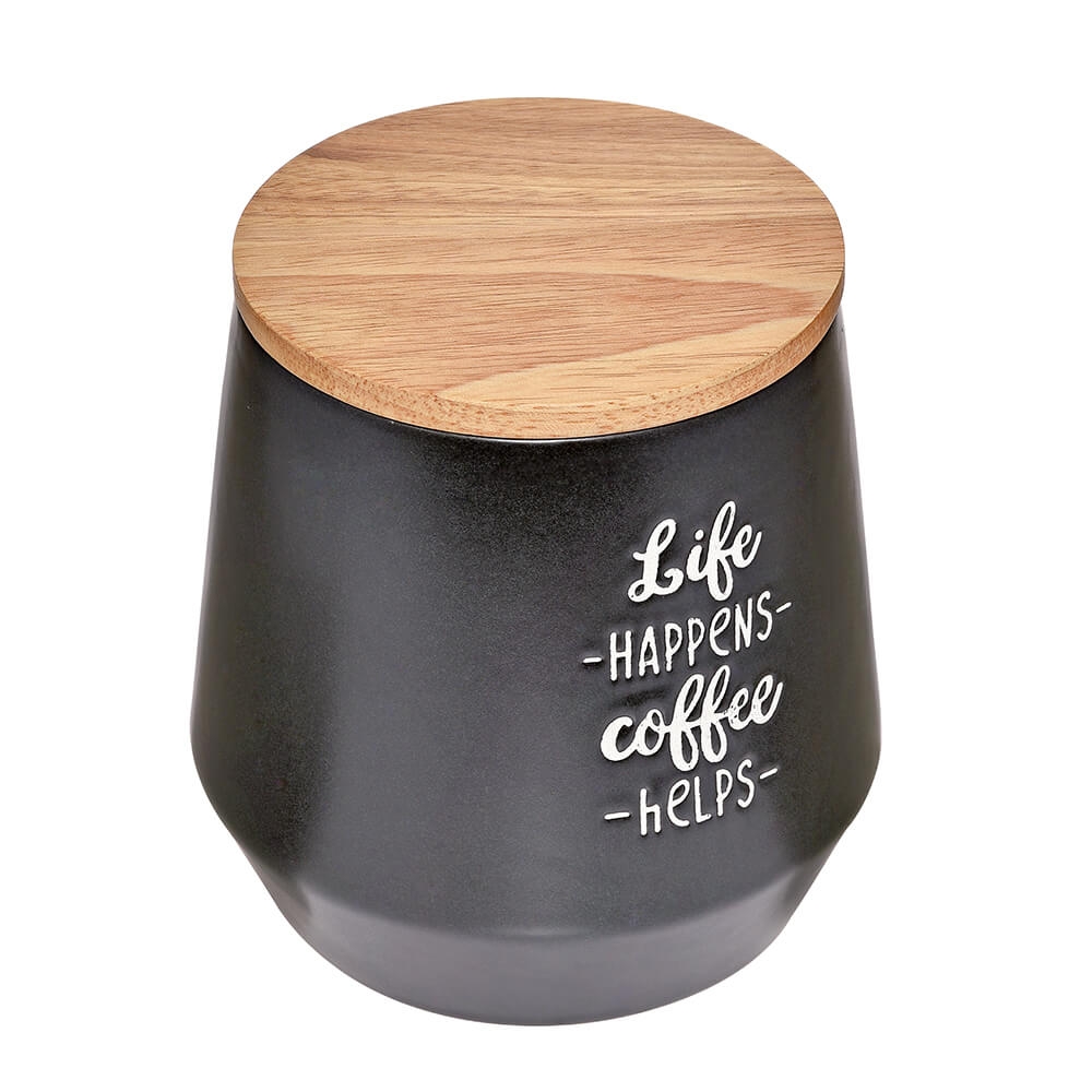 Cilio Vorratsdose Coffee Culture 1000ml schwarz matt
