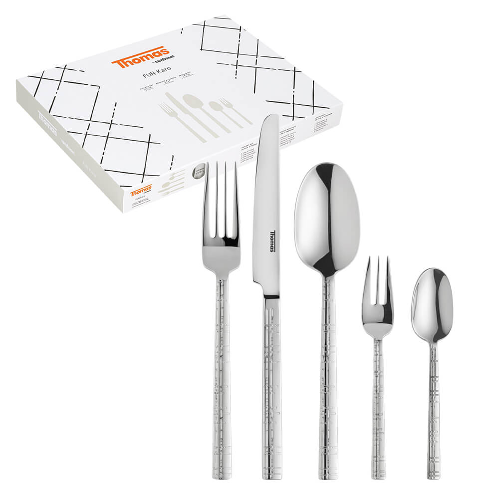 Thomas Besteckset Fun Karo 30-teilig. Hauptbild.