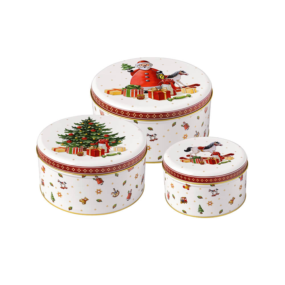 Villeroy & Boch Keksdosen 3er Set Winter Collage. Hauptbild.