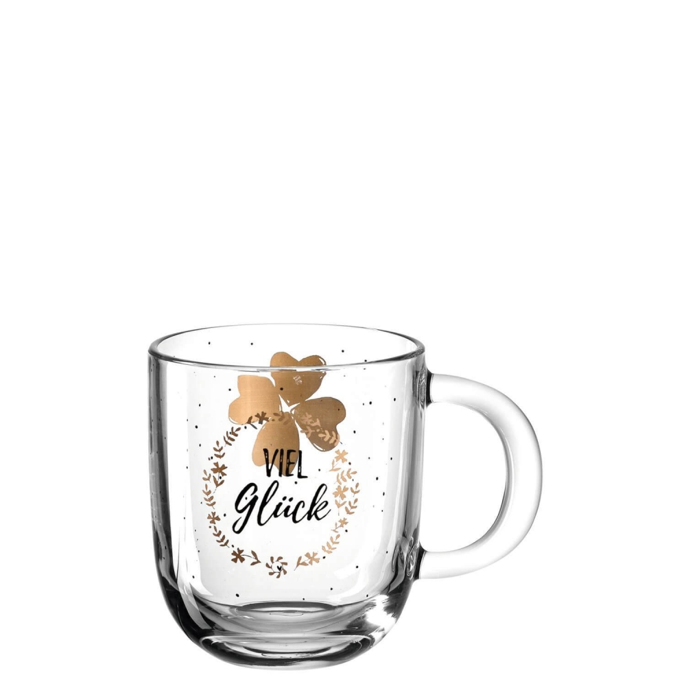 Leonardo 400ml Tasse Glas Emozione Viel Glück