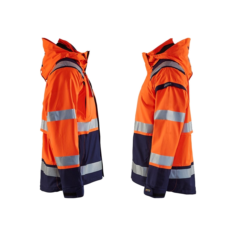 Blakläder High Vis Shell Softshell Jacke orange marineblau