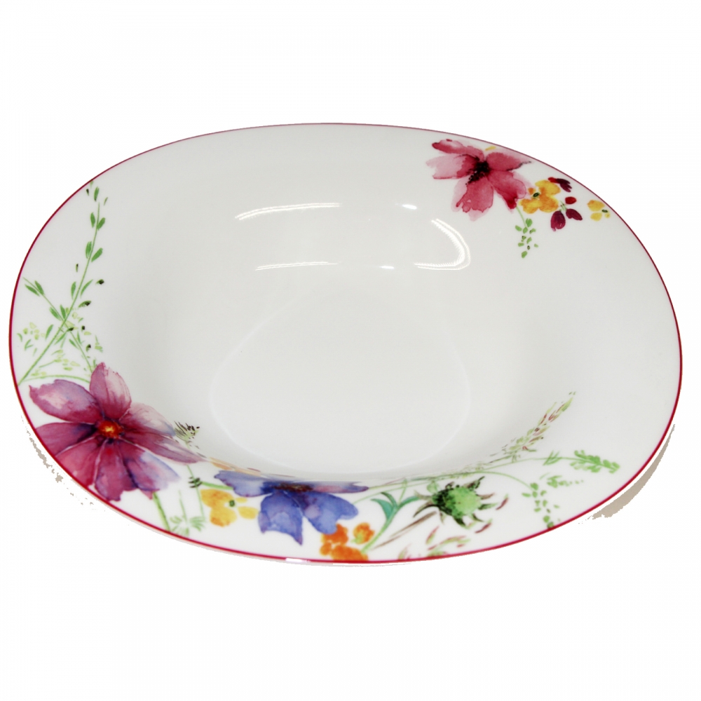 Villeroy & Boch Mariefleur Basic Suppenteller oval Porzellan 24x21cm Teller