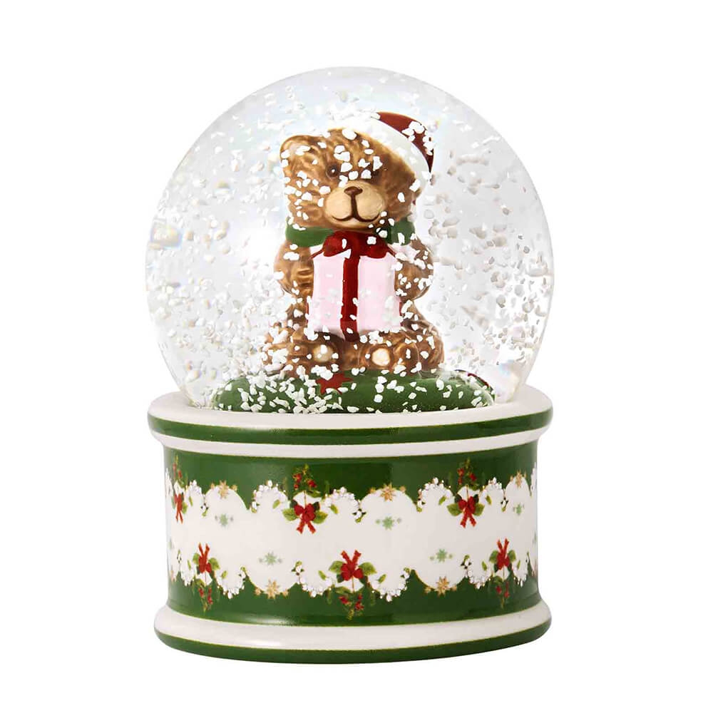 Villeroy & Boch 9cm Schneekugel Christmas Toys Porzellan Motiv Bär. Hauptbild.