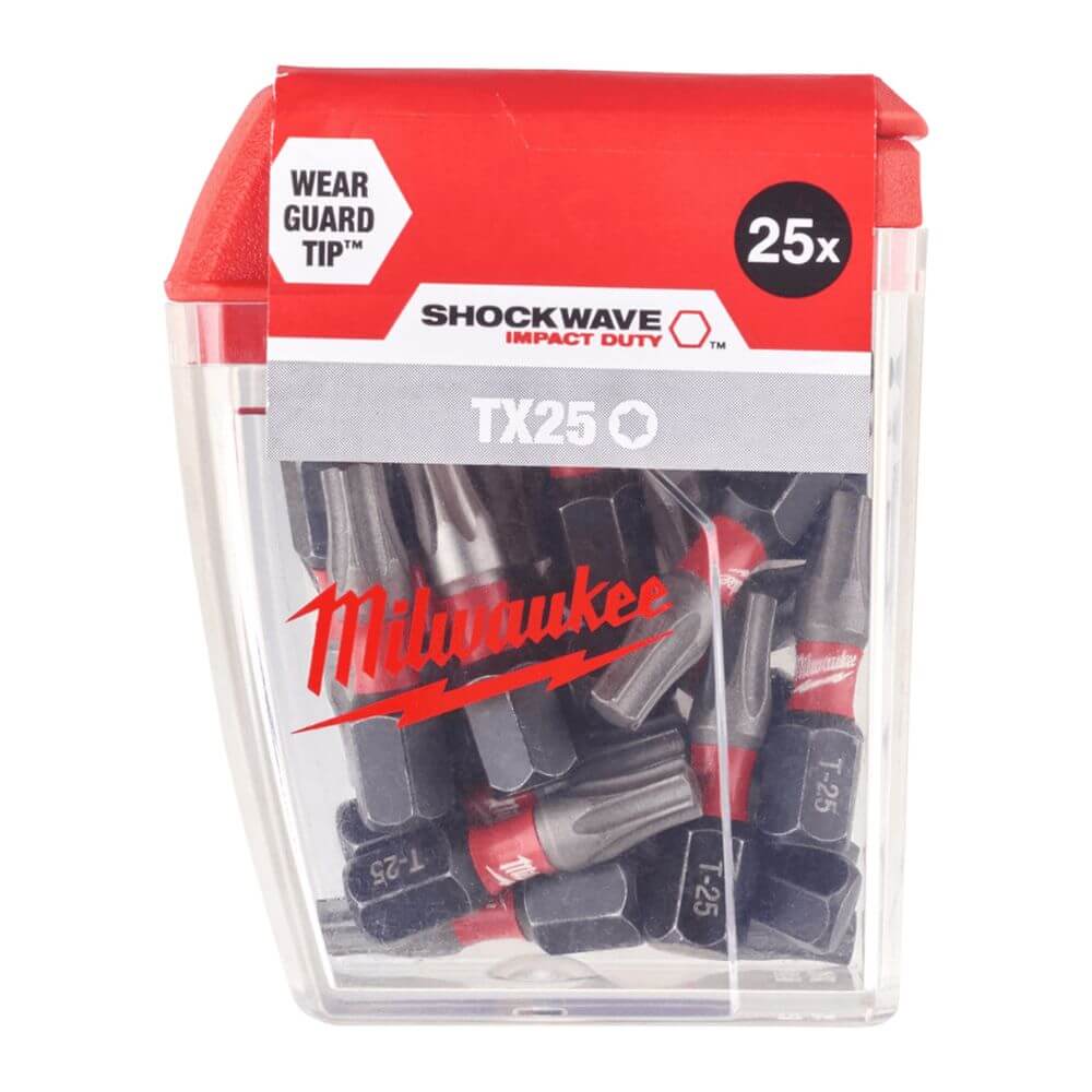 Milwaukee Schrauberbit SHOCKWAVE TX25 / 25mm - 25er Pack