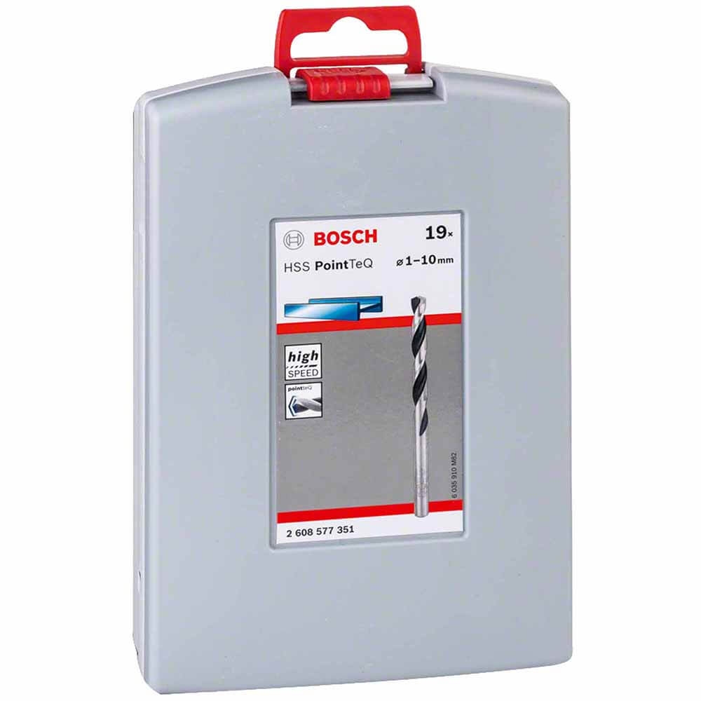 Bosch HSS-Spiralbohrer PointTeQ, 19-tlg., ProBox, Box