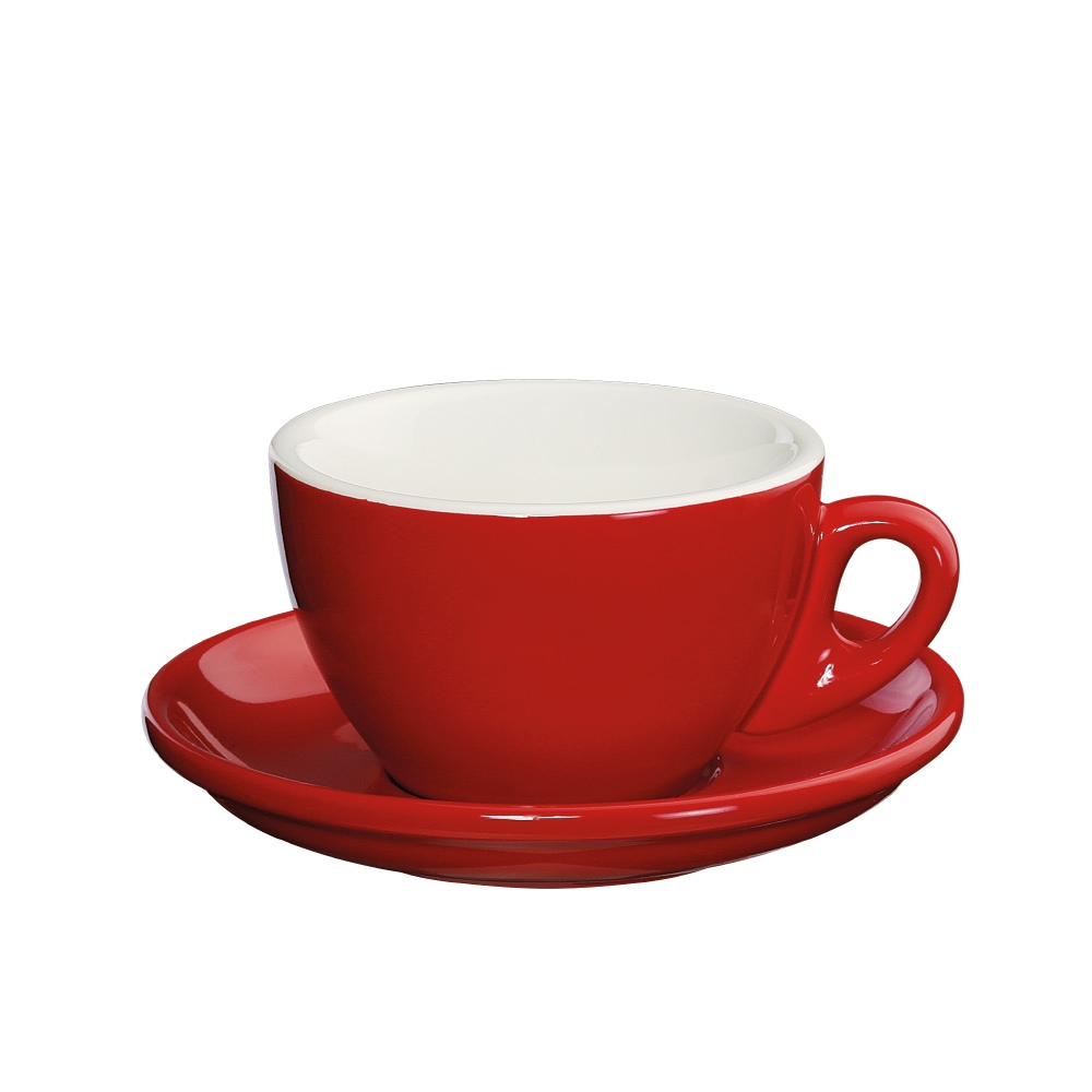 Cilio Cappuccinotasse Roma mit Untertasse in amarena rot