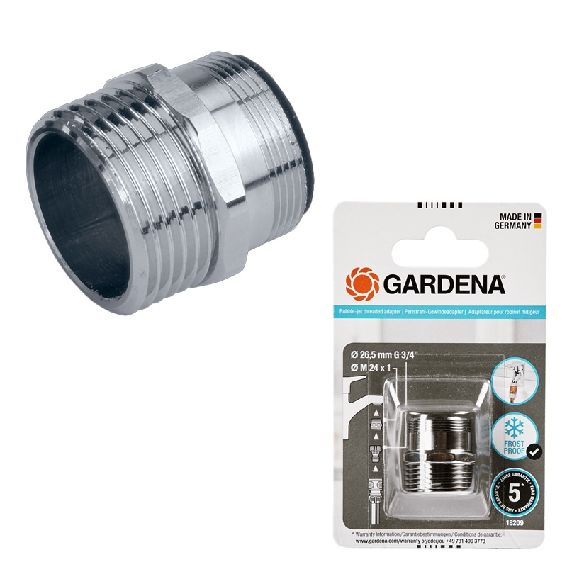 Gardena Perlstrahl-Gewindeadapter 26,5mm G3/4" M24x1 18209-20 Frostsicher