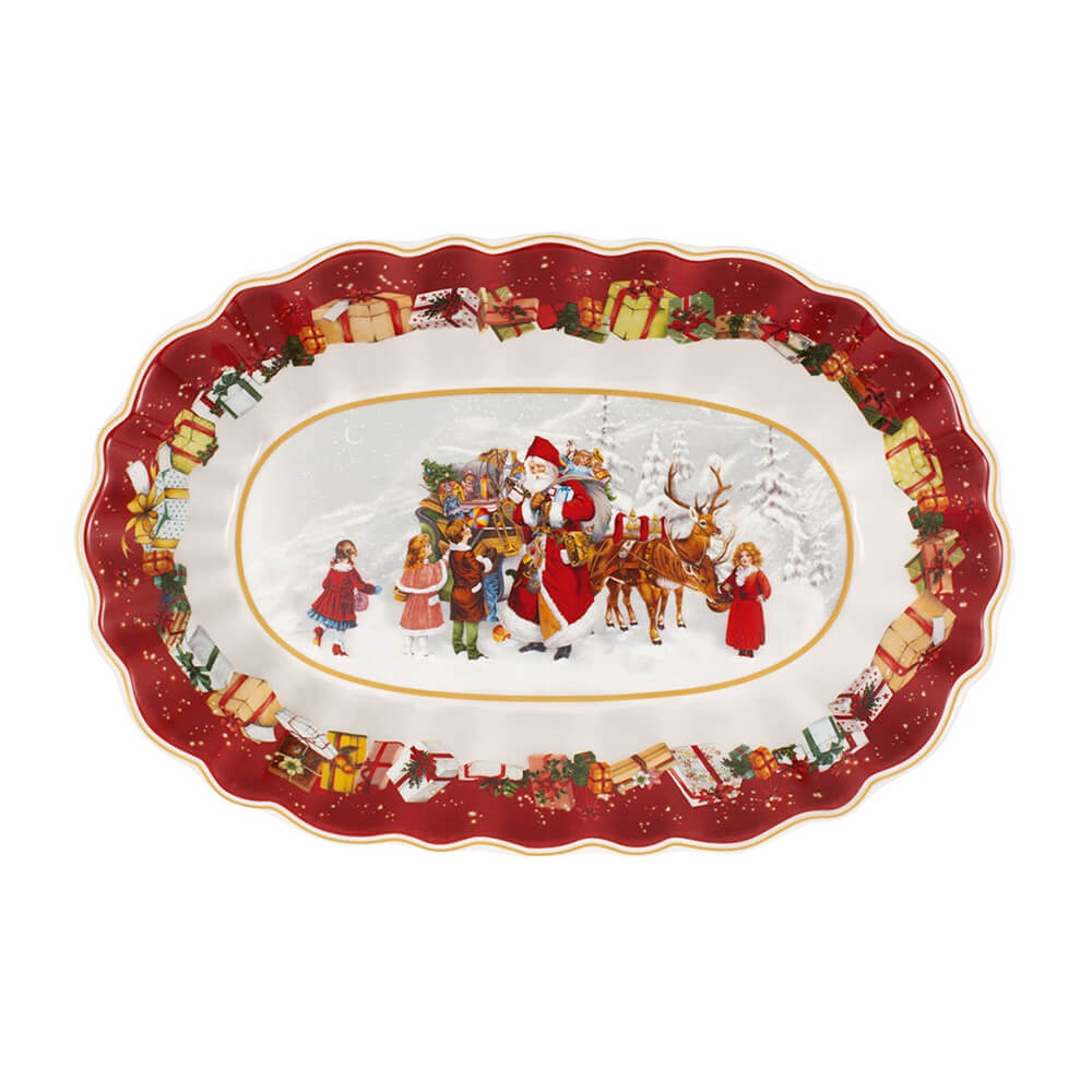 Villeroy und Boch 29x19x5,5cm Schale oval groß Toy's Fantasy Santa und Kinder Hauptbild