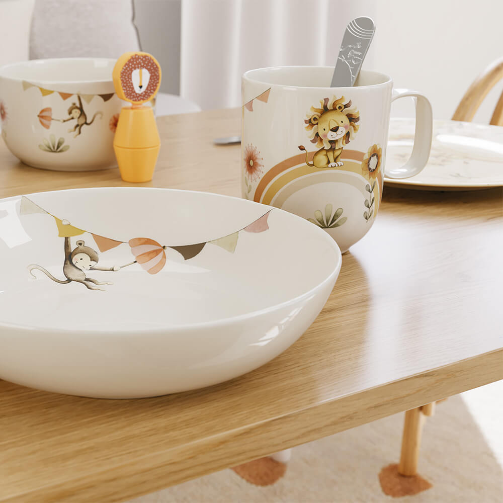 Villeroy & Boch Kinderbecher Boho Kids roar like a Lion 280ml. Stimmungsbild.