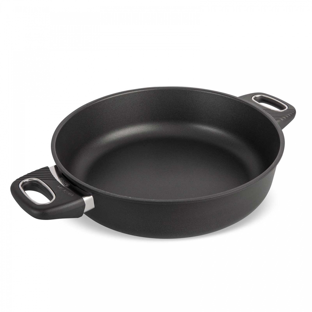Gastrolux 26cm Bratpfanne hoch mit 2 Griffe Aluguss mit Biotan Plus Versiegelung