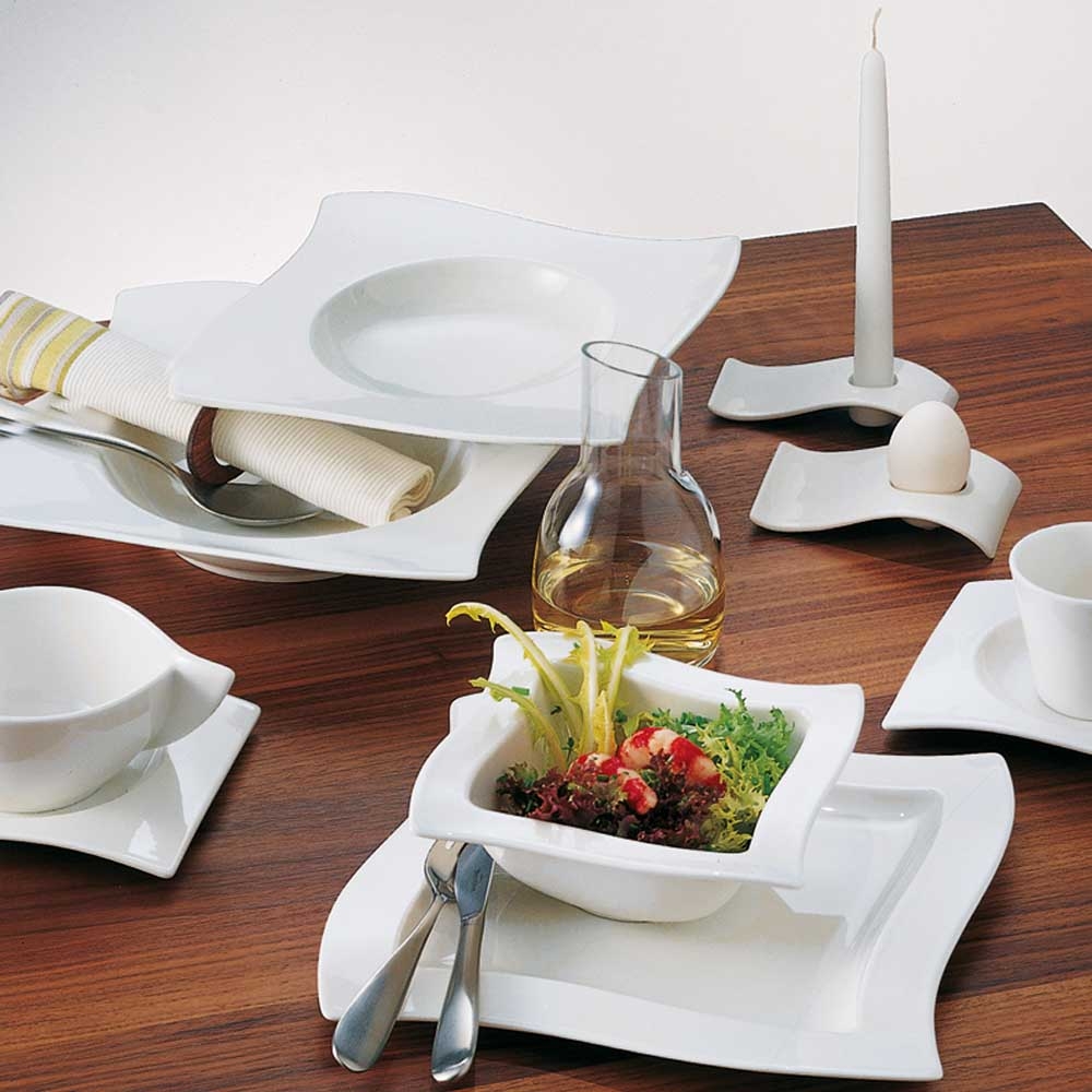 Villeroy und Boch 27cm Speiseteller NewWave Premium Porzellan. Seitenansicht.