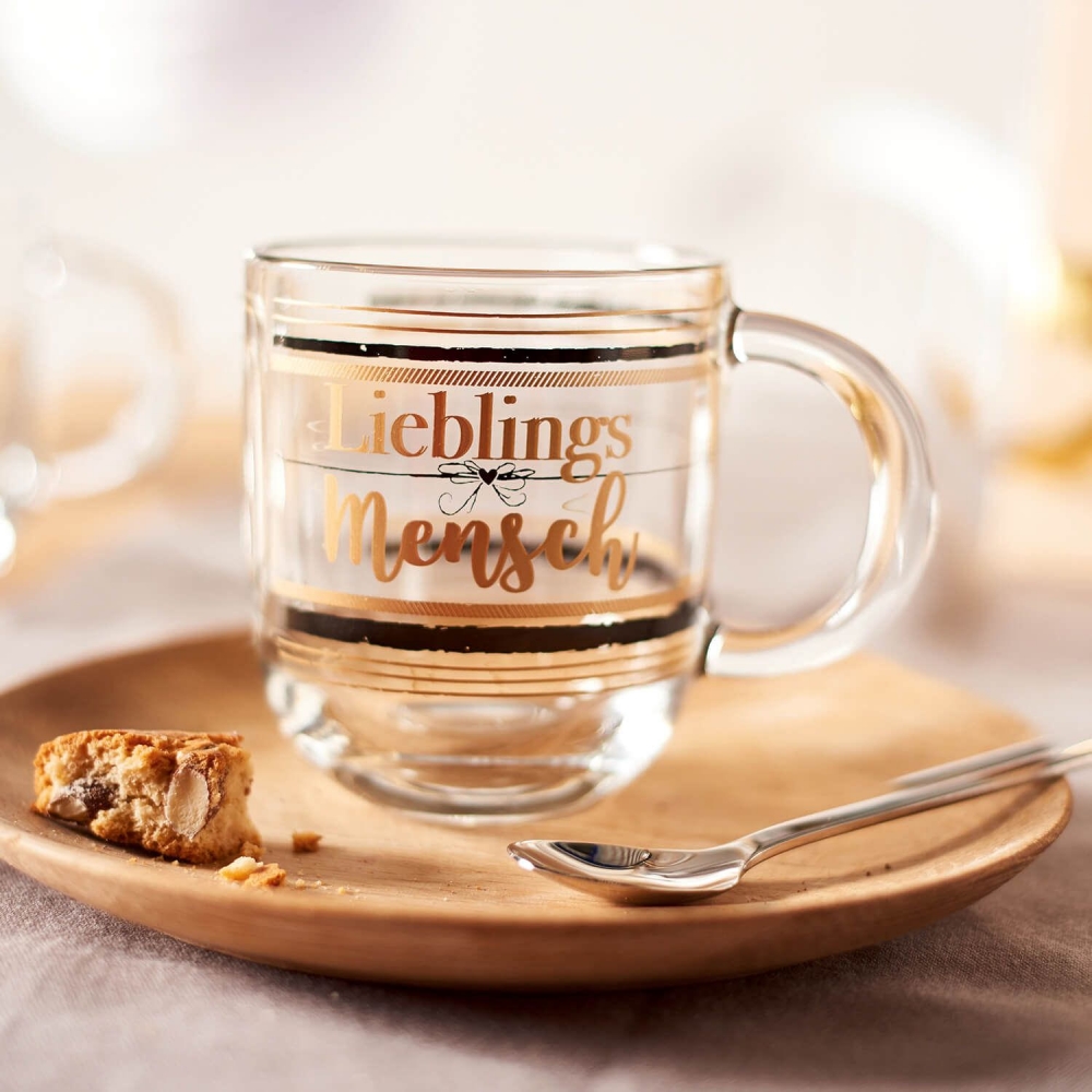 Leonardo 400ml Tasse Glas Emozione Lieblingsmensch 