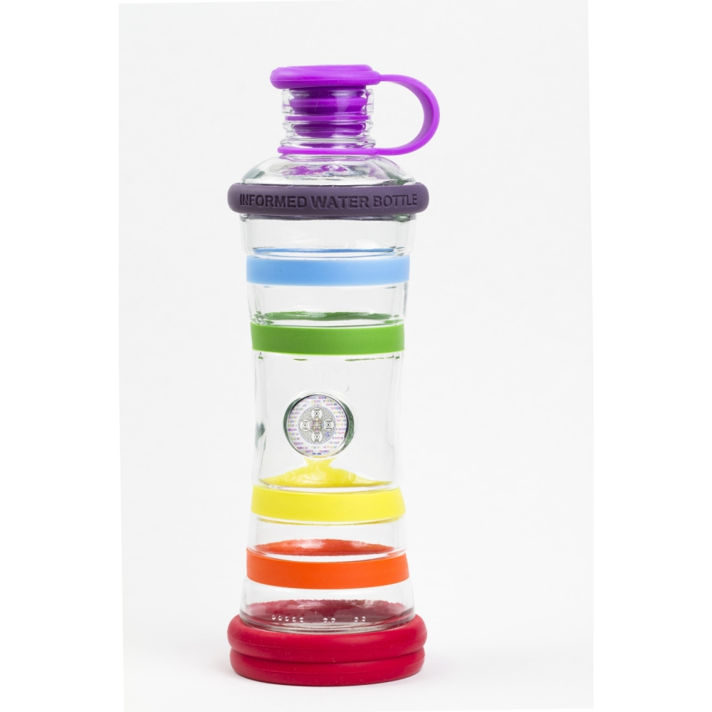 iglass i9 650ml informierte Trinkflasche Chip Sport i9bottle Yoga Chakra Poznik
