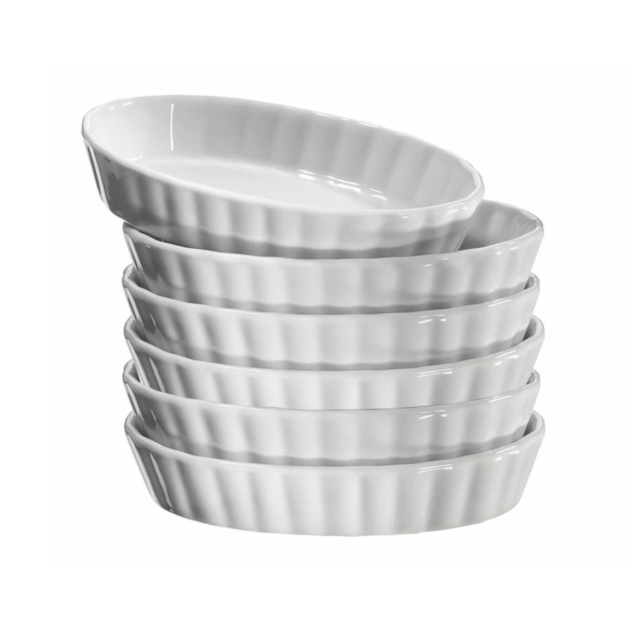 Küchenprofi 6er Set Crème Brûlée Schälchen oval 