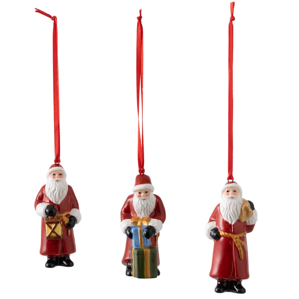 Villeroy & Boch 3-teilige Ornamente Santa Claus Set Nostalgic Ornaments