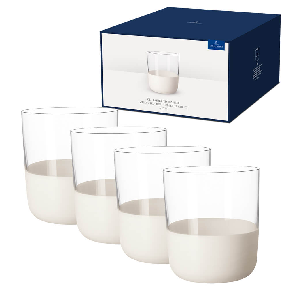 Villeroy & Boch Whiskyglas Manufacture Rock blanc 4-teilig. Hauptbild.