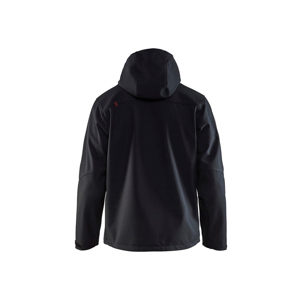 Blakläder 494925179956 Softshell Jacke mit Kapuze schwarz rot 