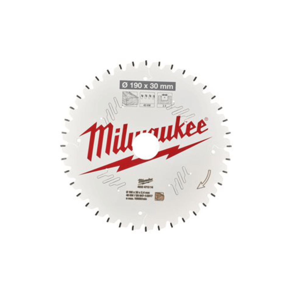Milwaukee Wechselzahn Kreissägeblatt Holz 190-30mm. Hauptbild.