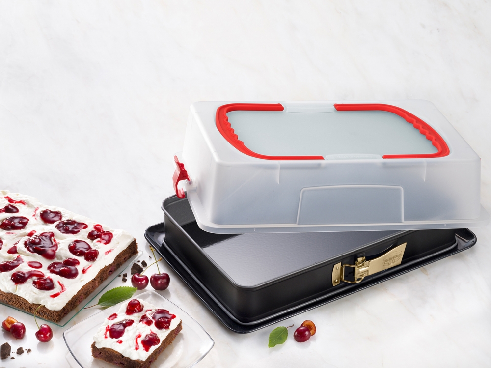 Dr Oetker 1123 38cm Back-Idee Springform Transportbox Rechteck-Springform