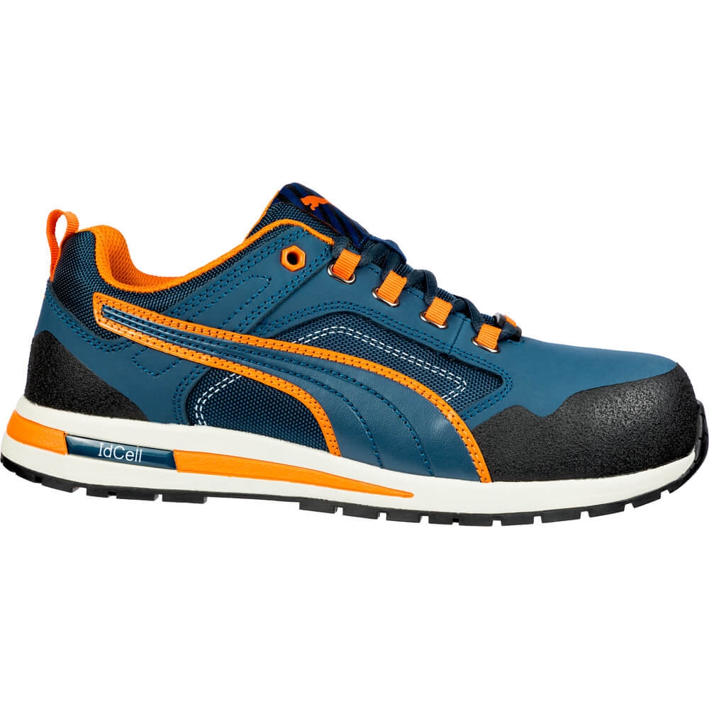 Puma 643100 Sicherheitsschuh Crosstwist Low S3 HRO SRC blau orange 41-46 