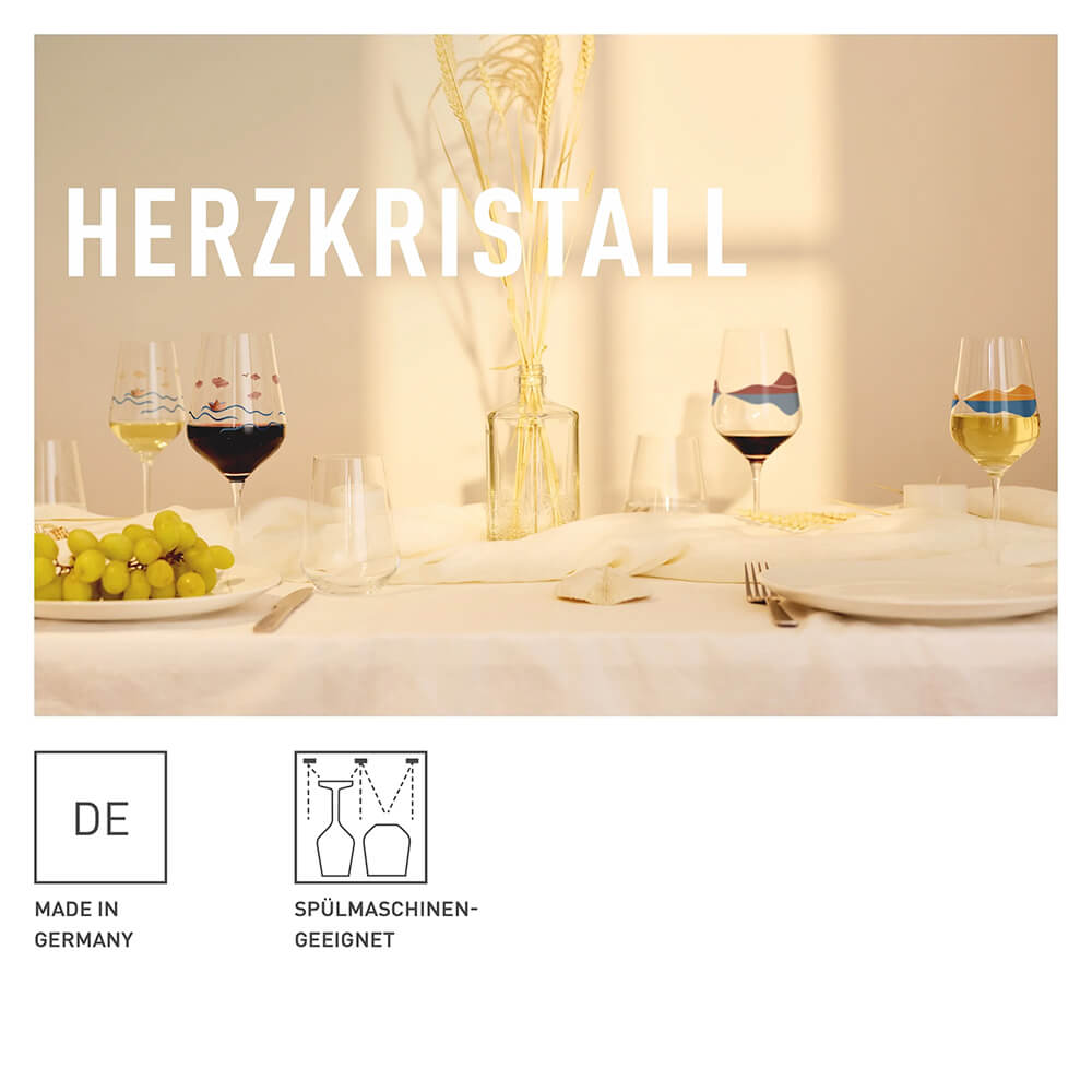 Ritzenhoff Weißweinglas Set Herzkristall H23. Detailbild.