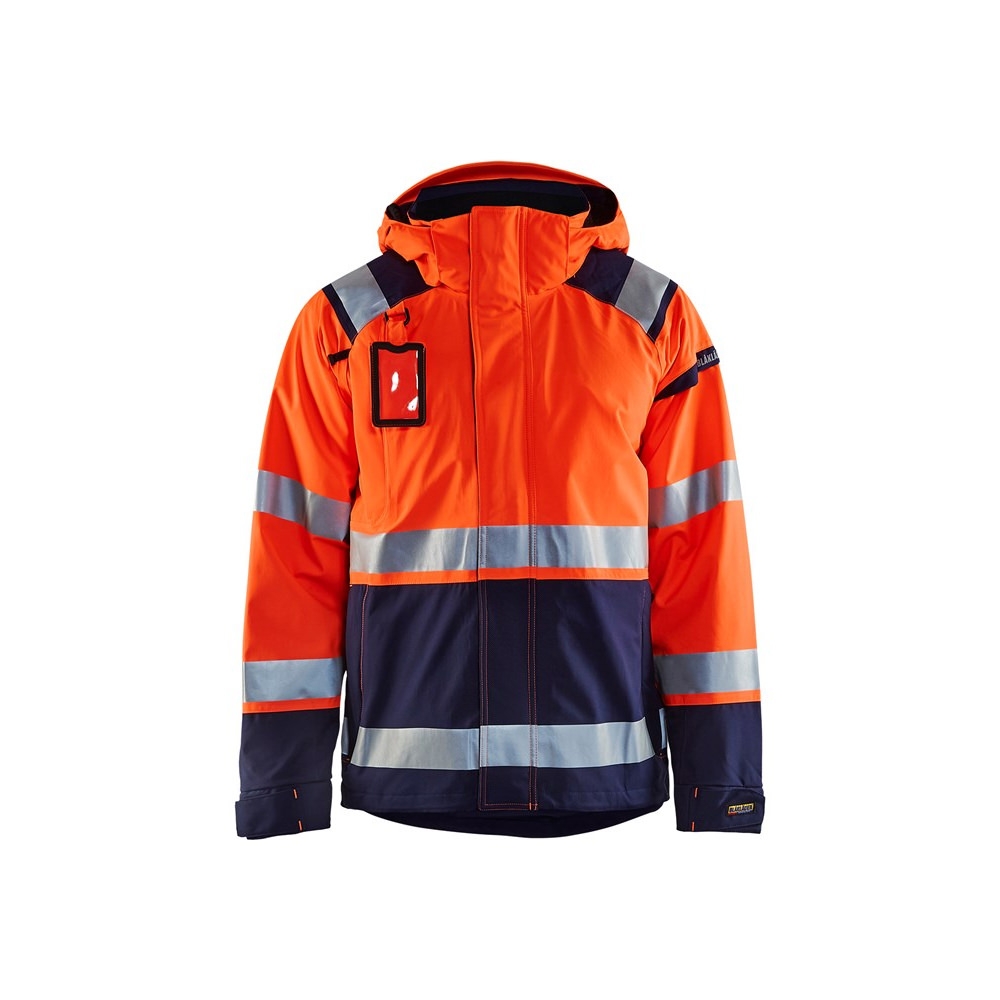 Blakläder High Vis Shell Softshell Jacke orange marineblau