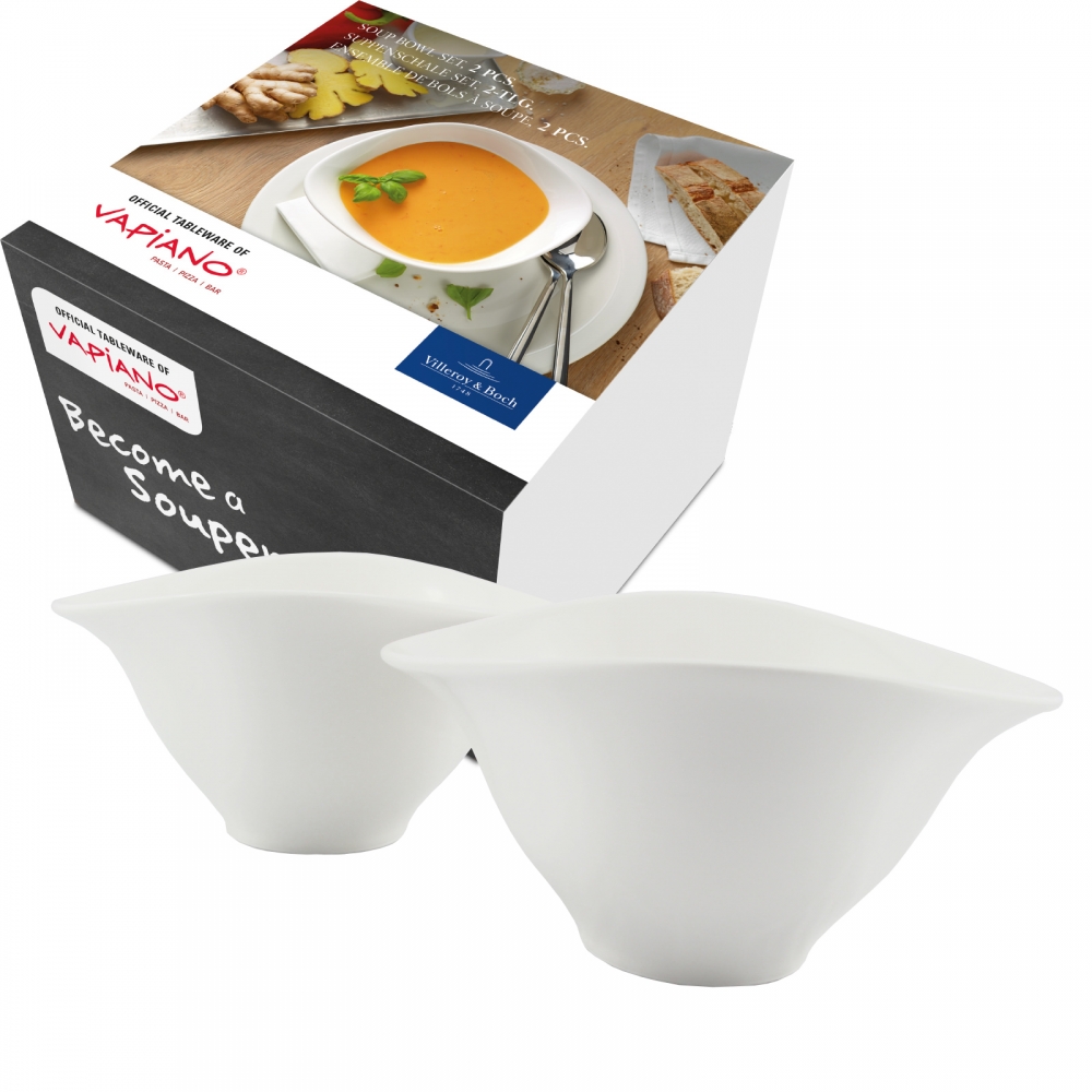 Villeroy & Boch Vapiano 2er Set Suppenschale 700ml 18x16cm Porzellan 