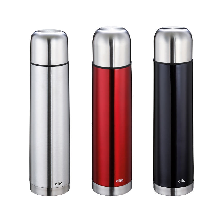 Cilio 1L Isolierflasche Colore Edelstahl Farbauswahl
