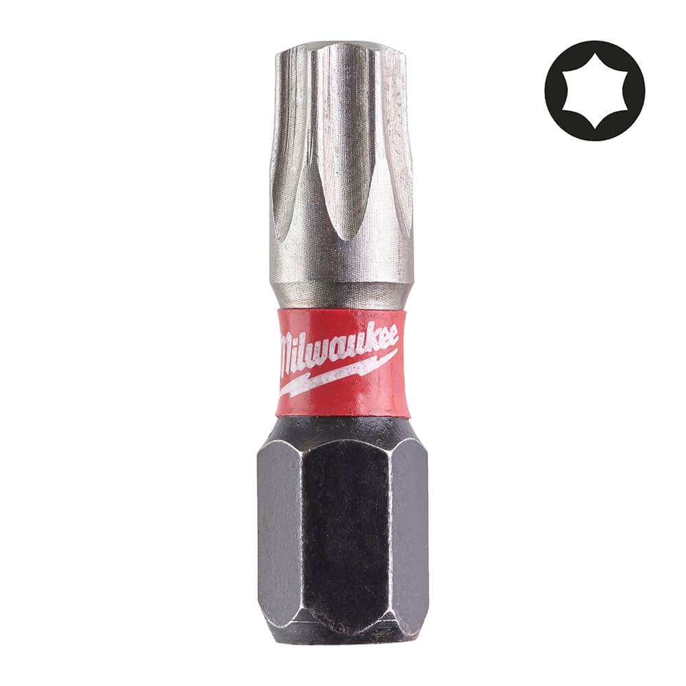 Milwaukee Schrauberbit SHOCKWAVE TX30 / 25mm 25er Pack. Detailbild.
