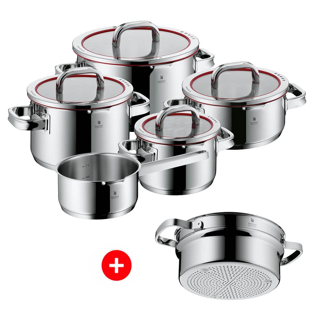 WMF 6-teiliges Topfset Function 4 gratis Dampfgareinsatz. Hauptbild.