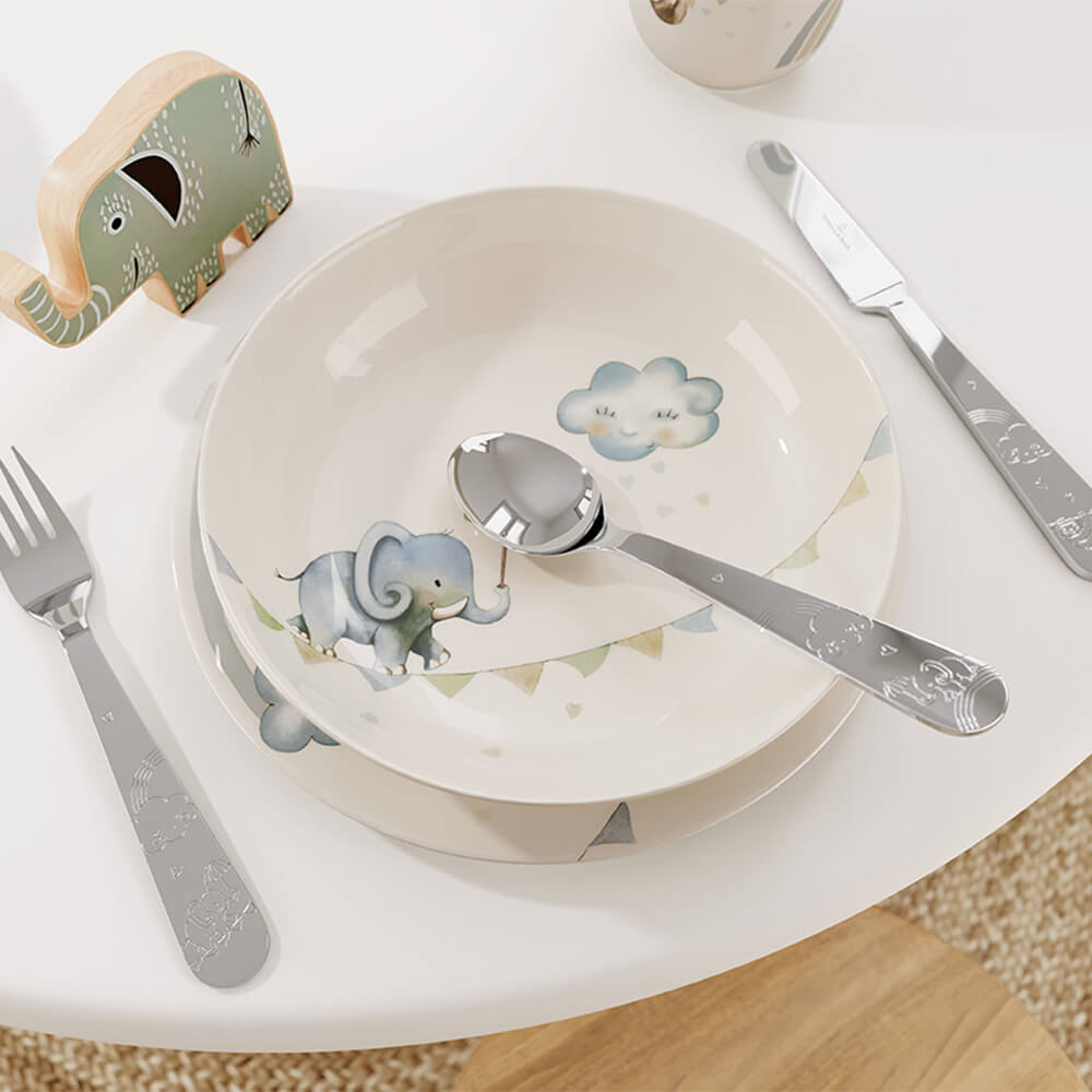 Villeroy & Boch Kinderbesteck Walk like an Elephant 4-teilig. Stimmungsbild.