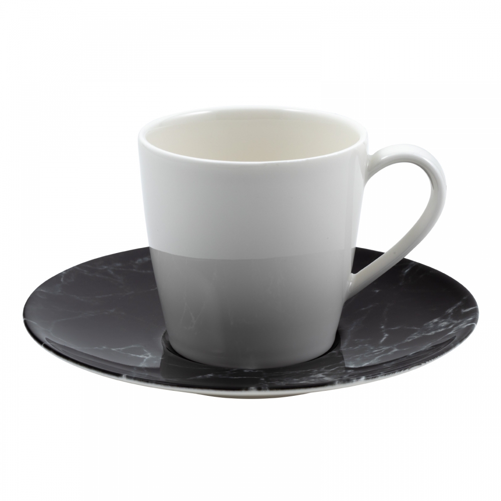 Villeroy & Boch 16cm Marmory Kaffeeuntertasse Schwarz