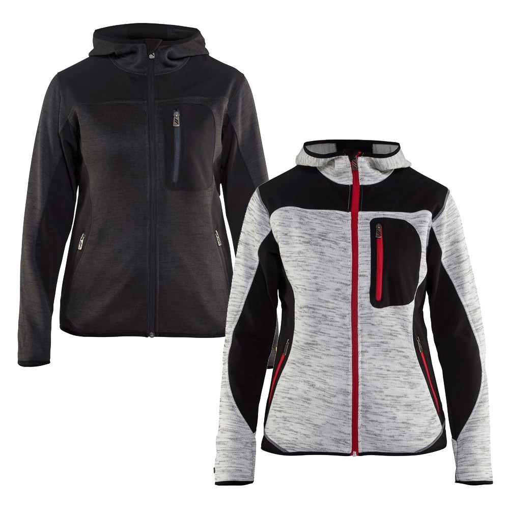 Blakläder 4931 2117 Damen Strickjacke mit Softshell-Verstärkungen und Kapuze