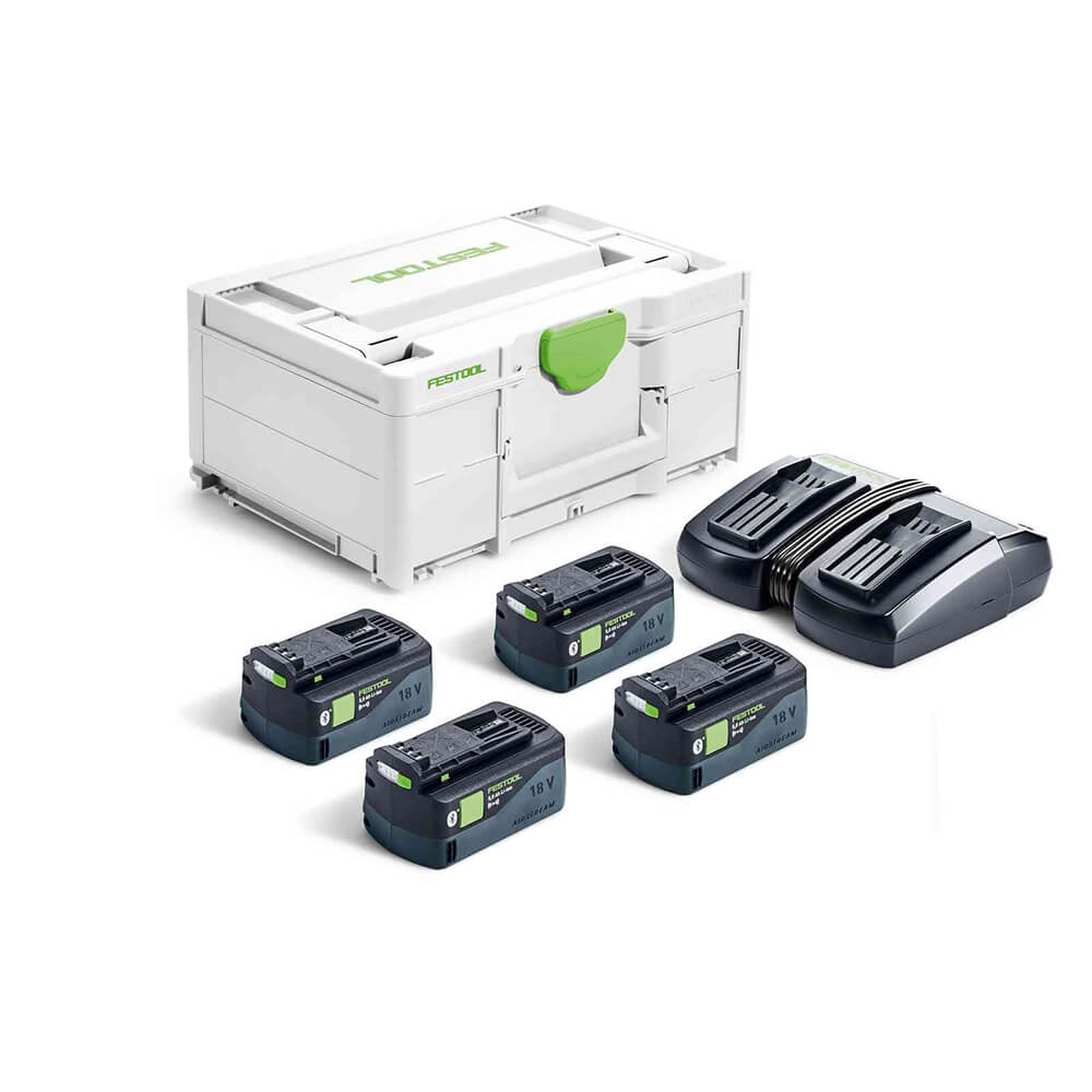 Festool Energie-Set SYS 18V 4x5,0/TCL 6 DUO. Detailbild.