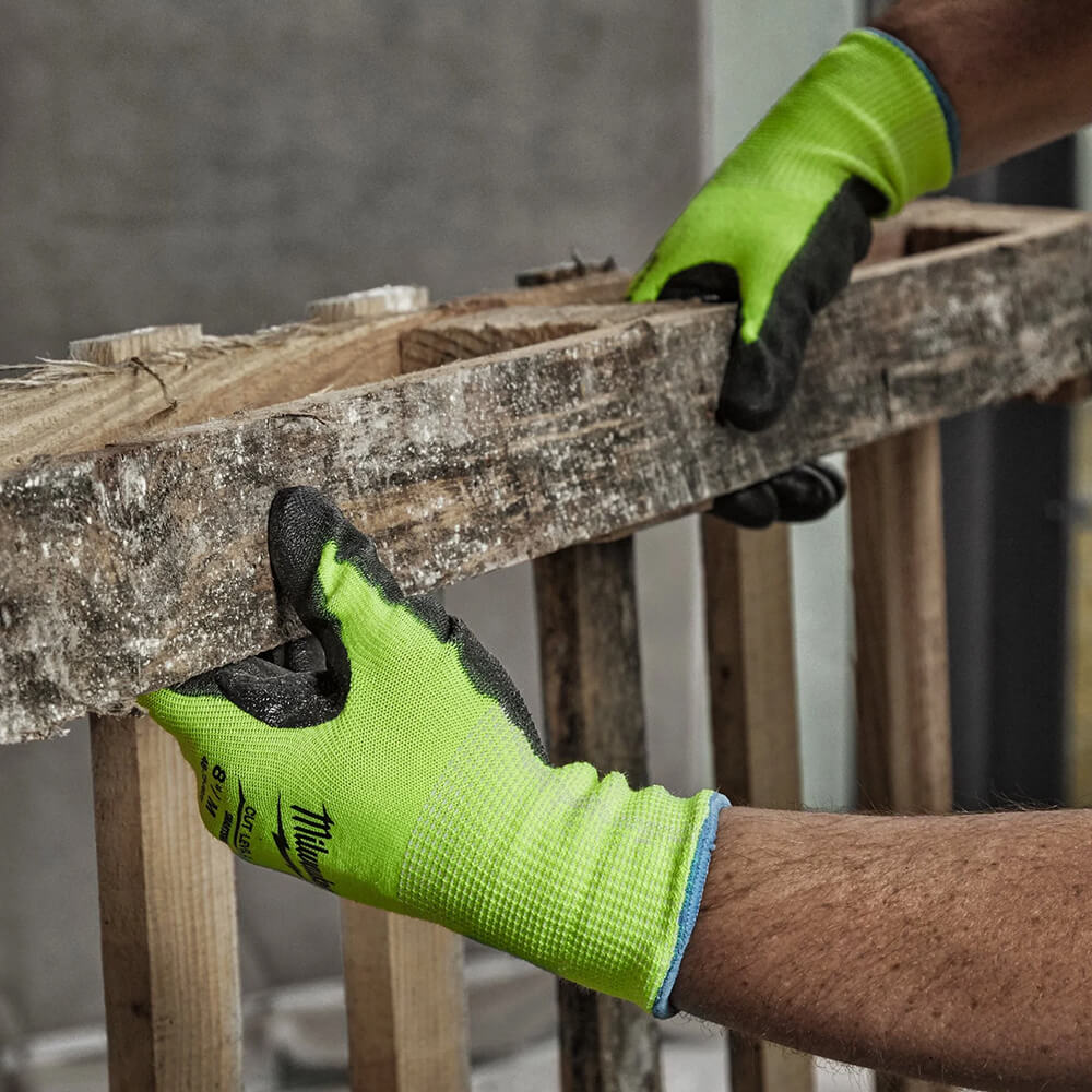Milwaukee Hi-Vis Schnittschutzhandschuhe Klasse 2B Größe 9 L. Stimmungsbild.
